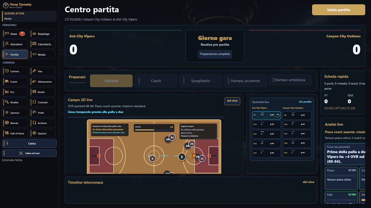 Hoop Dynasty match center
